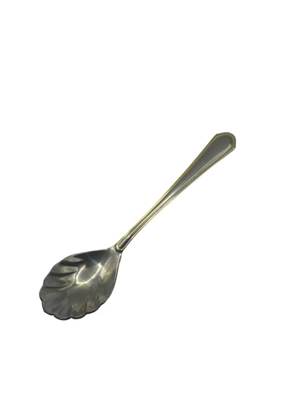 Hampton Silversmiths Stainless Shell Shaped Sugar Spoon 6.25 inch